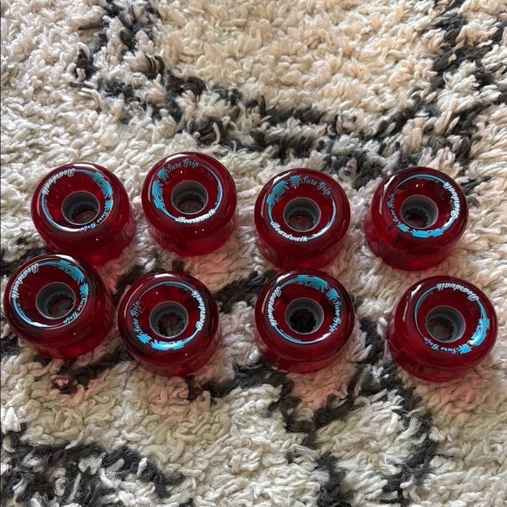 Sure Grip Outdoor Skate Wheels - Boardwalk 65mm - Red